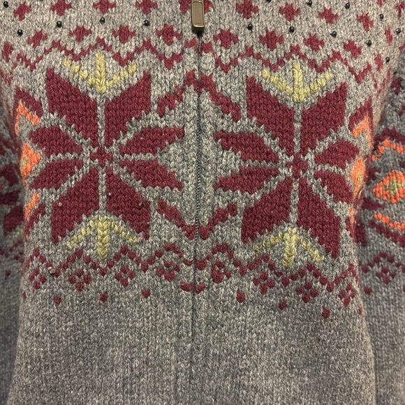 100% lambswool Woolrich zipper cardigan - Picture 7 of 11